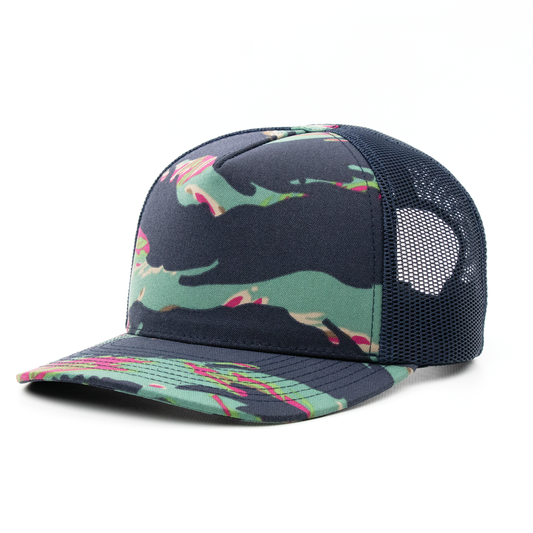Miami Tiger/Navy 5-Panel Trucker